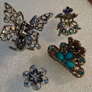 Elegant Butterfly and Floral Hair Clips Set